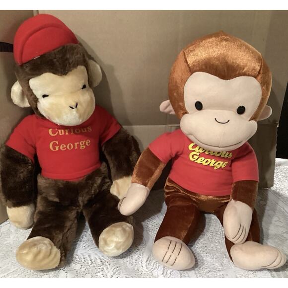 Toy Network/Kellytoy CURIOUS GEORGE Brown Monkey Plush Stuffed Animals 19”-21” - Picture 6 of 8